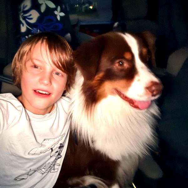 Arthur mit seinem Hund